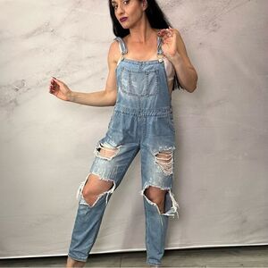 Hot Kiss Ava Overall jeans distressed
